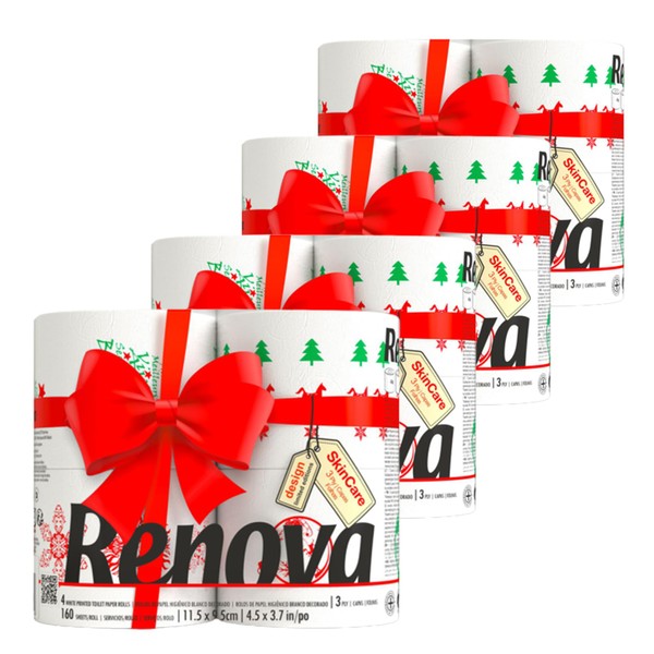 Renova Christmas Toilet Paper 16 Rolls - 3 Ply -