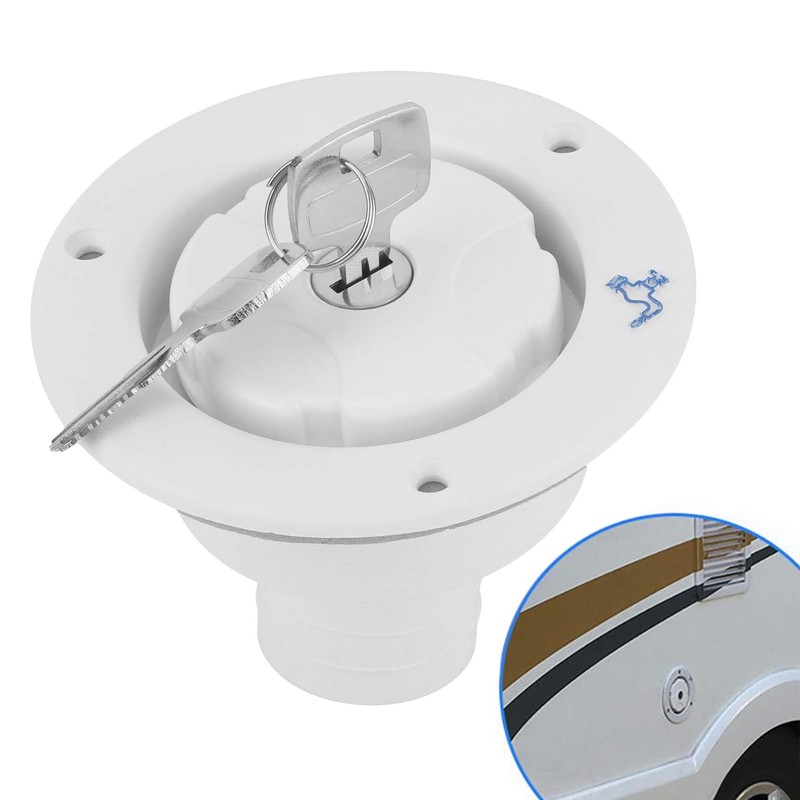 Gravity Water Inlet, White Gravity Freshwater Inlet, Leak-proof Hatch Filler