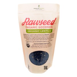 Rawseed Organic Certified Black Lentils 2 lbs 2 Pack (4 lbs total) Grown in Canada/Packaged in USA