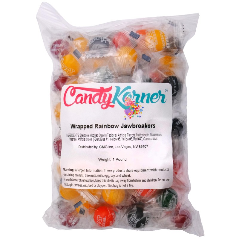 Jawbreakers Hard Candy - 1 Pound Bag - Fruit Flavored