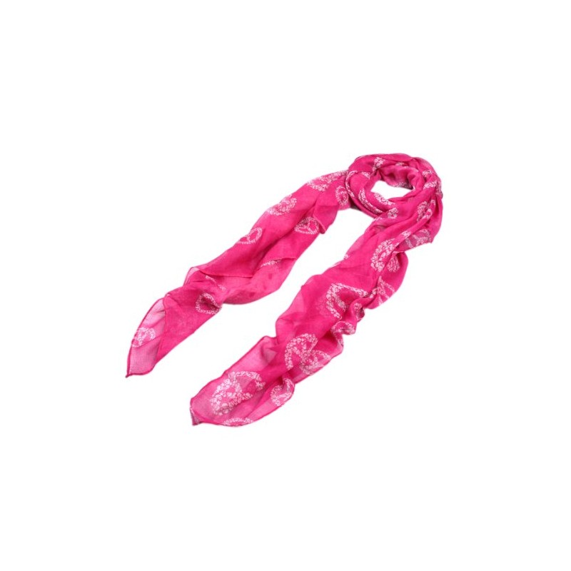 Unique Premium Skull Peace Scarf, Fuchsia