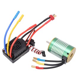 3900KV Brushless Motor 60A Brushless ESC Set Waterproof Dustproof Motor ESC Kit for 1/10 RC Car