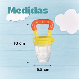 SAYCHEESE Baby Food Feeder Juego de 4 Chupones alimentadores para bebés - Bolsas de alimentación de silicona de grado alimenticio libre de BPA, Ideal para introducir alimentos sólidos Fruta y Papilla desde 4 meses de forma segura y fortalecer la dentición