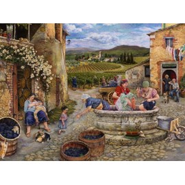 Stomping The Grapes 550 Piece Puzzle