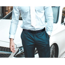 maikun Men's Reversible Leather Dress Belt 1.3" Wide Rotated Black Buckle Belt Valentine's Day For Waist Size 28-30''