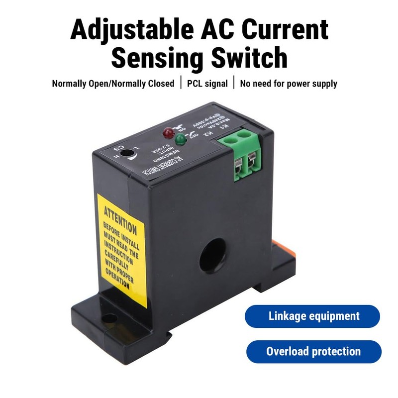 Sensing Switch, Flameproof Adjustable AC Current Sensing Switch 0.2~30A Self-Powered