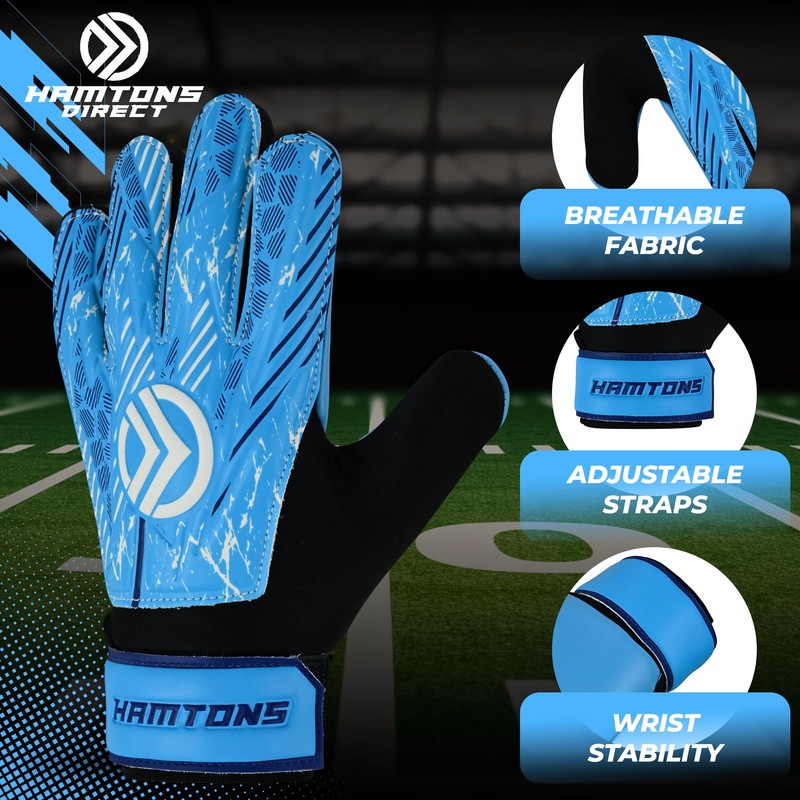 Hamtons Professional Goalkeeper Gloves - Durable Grip, Anti-Slip Design with