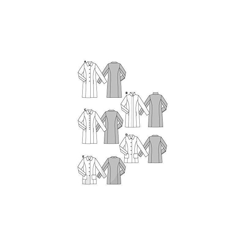Burda 8292 Schnittmuster Mantel (Damen, Gr, 36-48) Level 3 Mittel