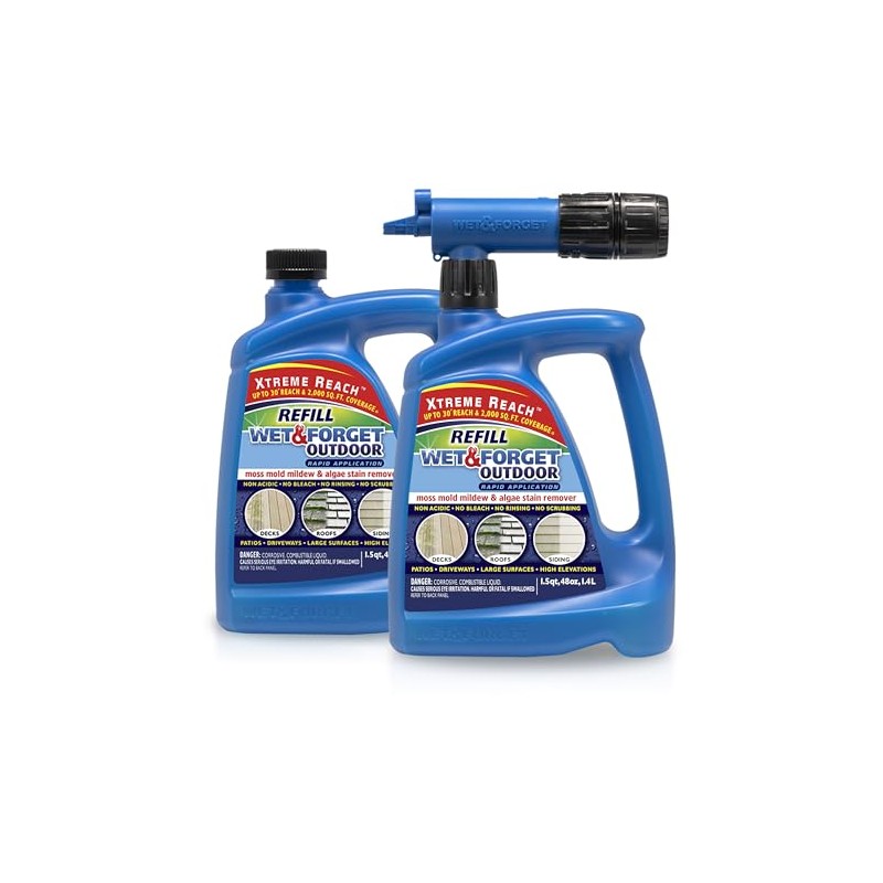 Wet & Forget Outdoor Stain Remover Multi-Surface Cleaner, Xtreme Reach