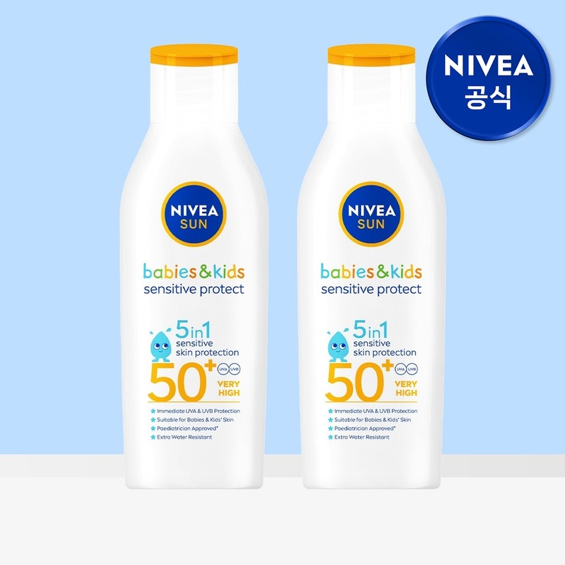 니베아 선 키즈 센서티브 프로텍트 선 로션 200ml 2개 Sun