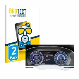 BROTECT Entspiegelungs-Schutzfolie für Volkswagen Tiguan 2017 Active Info Cockpit 12.3" (2 Stück) Matte Displayschutz-Folie, Anti-Fingerprint