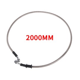 JFG RACING 78.7"/200cm Motorcycle Hydraulic Brake Line Hose for Dirt Pit Bike Enduro Motocross Street Bikes Etc. Banjo Diameter 0.39"/10mm, Silver