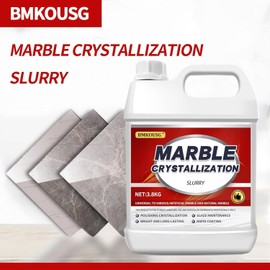 Bmkousg Marble Care Polishing,Mirror Brightening Treatment,Crystal Plating Maintenance,Marble Crystallization Slurry-1 Gallon (1Pce)