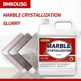 Bmkousg Marble Care Polishing,Mirror Brightening Treatment,Crystal Plating Maintenance,Marble Crystallization Slurry-1 Gallon (1Pce)