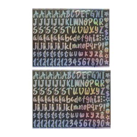 AIMALL 1-Inch DIY Laser Alphanumeric Glitter Stickers - Creative Reflective Colorful Letter & Number Labels for Crafting, Personalization, and Decoration