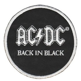 Unbranded AC/DC Back In Black Embroidered Patch Patch A061P