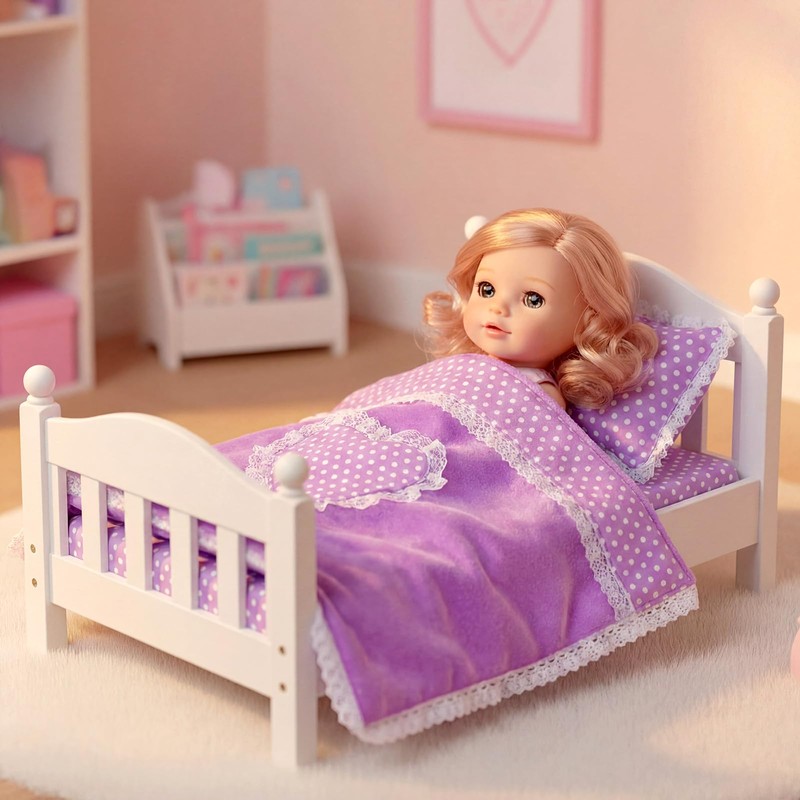 3Pcs Doll Accessory Doll Bedding Kit Playset Doll Blanket Mattress
