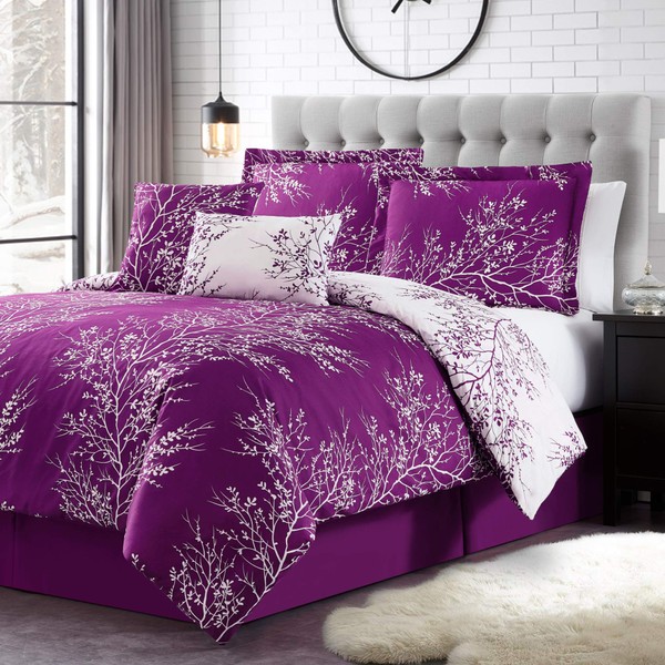 Spirit Linen 6pc Warm and Cozy Comforter Set Platinum Bedding