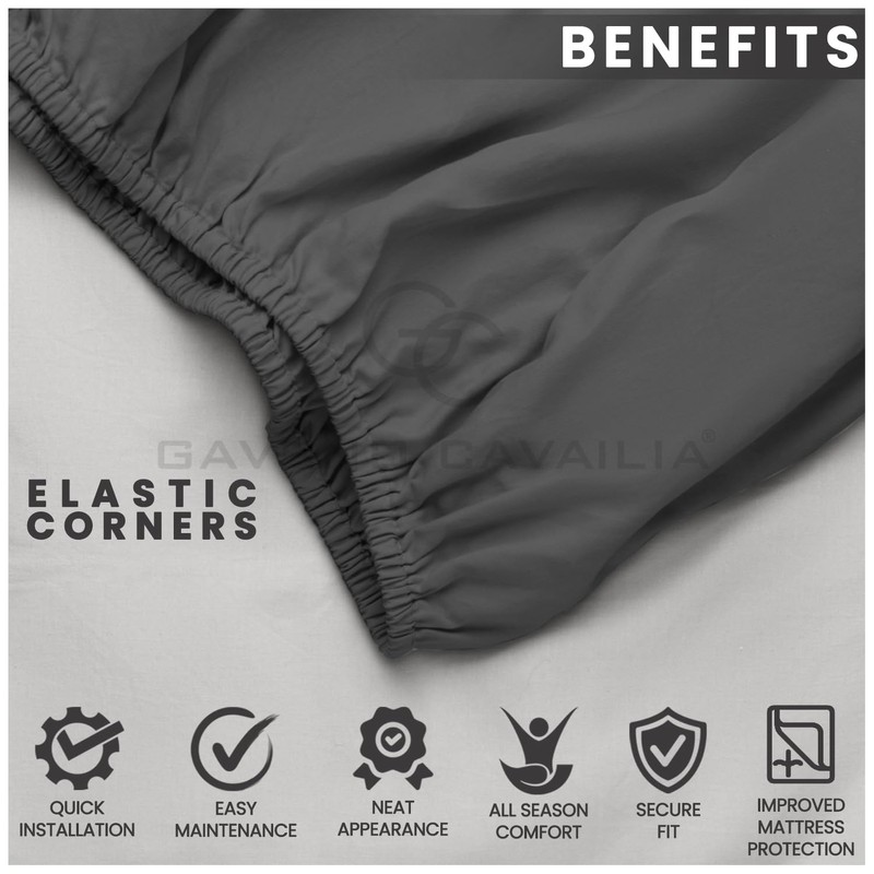Super Soft Polycotton Percale Sheets, Plain Dyed Bedding Bedsheets, Non
