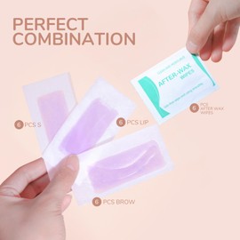 Facial Wax Strips Fast-Working for Body,At-Home Waxing Kit with 36ct Hair Remover Wax Ready Strips, Arms, Armpits, Bikini, Gentle, Personal Care Product (WAX STRIPS - for facial)