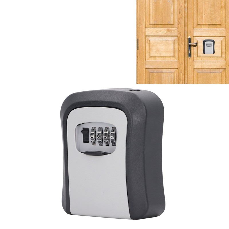 Key Lock Box 5in 4 Digit Combination Lockbox Resettable Code
