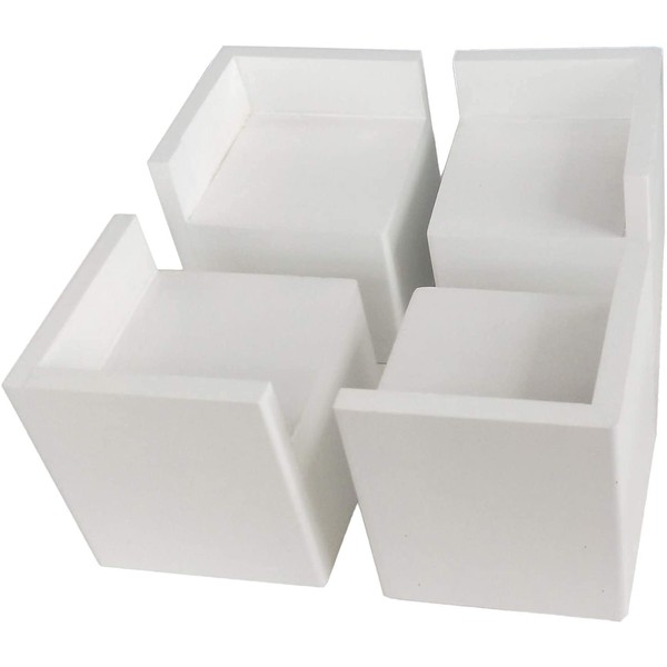Set of 4 Bed Risers Furniture Square Risers 2 Inches