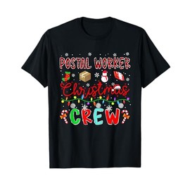 Postal Worker Christmas Crew Matching Job Team Funny Parties T-Shirt