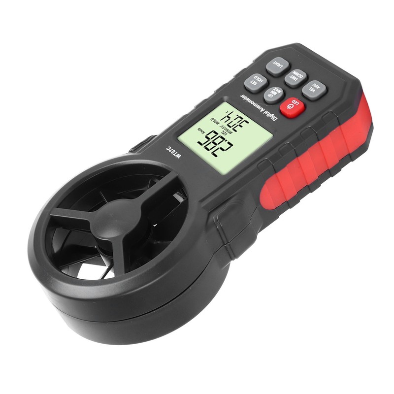 Digital Anemometer LCD Backlit Display Maximum Minimum Average Wind Speed