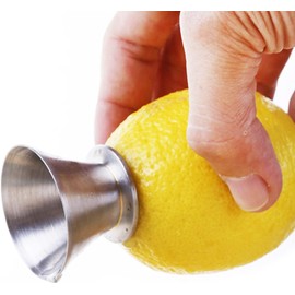 Best Utensils Stainless Steel Manual Lemon Juicer Squeezer Reamer 18/8 Stainless Steel Hand Held Citrus Juicer and Lemon Pourer