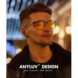 ANYLUV Polarized Sunglasses-Men Mens-Sunglasses Sun-Glasses: Luxury Al-Mg Metal UV400 Protection Fishing Driving Golf