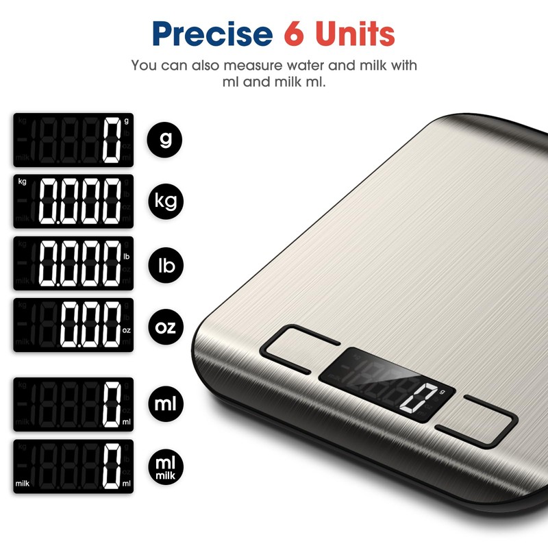 Mik-Nana Food Scale, 22lb Digital Kitchen Scale Weight Grams and