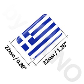 SkinoEu® 2 x 3D Sticker Greece Greek Flag F 108
