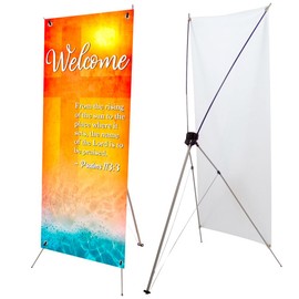 Welcome - Summer Psalms 2.5' x 6' Church X-Banner Kit (Printed in the USA)