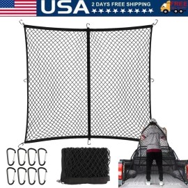 Unbranded Single Layer Truck Cargo Net 4'x4' to 7'x7' for Pickup Trailer SUV ATV UTV Boat