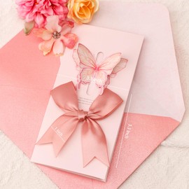 UoeRing Gift Wrapping Bows - 50 Pack Rose Pink Small Mini Satin Ribbon Bows (3.3 Inch) - Gift Wrapping Bows for Crafts, Wedding Decorations, Christmas and Birthday Party Decorations, and Scene Layouts