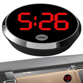 Car Digital Clock - Round Car Vent Clocks Watch | Led Automotive Interior Accessories for Vehicle Truck RV Sedan Desktop Desk Home
