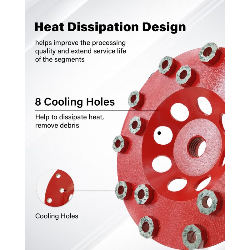 Diamond Grinding Cup Wheel for Hard Concrete Floor, Epoxy Coating
