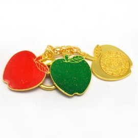 Feng Shui Trinity Of Apples Amulet Rune of Luck, Red