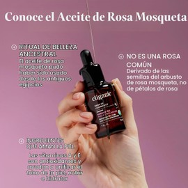 Cliganic Aceite de Semilla de Rosa Mosqueta Orgánico, 100% Puro y Natural, 120 ml