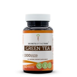 Secrets of the Tribe Green Tea 60 Capsules, Made with Vegetable Capsules and Green Tea, Matcha (Camellia sinensis) Dried Leaf (60 Capsules)