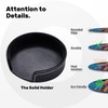 BOXIMIAO Drink Coasters with Holder Stand Set of 6, Cute