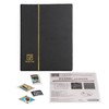 Stamp Album Stockbook, 100 Pockets 40 Black Sides Leatherette Padded