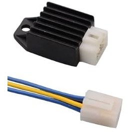 Amavoler Voltage Regulator Rectifier with 4 Wires 4 Pin 12V AC Aftermarket Replacement Parts Fit for Moped ATV Dirt Bike Scooter Go Kart Motorcycle.Lc999-1016