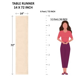 Solino Home Black Table Runner 72 Inches Long - Dru Cotton Linen 14 x 72 Inch Table Runner for Dining, Summer - Handcrafted and Machine Washable