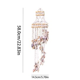 Fayemint Muschel Windspiel, Muschel Mobile, Garten Deko, für Terrassen Fenster Hängende Dekoration