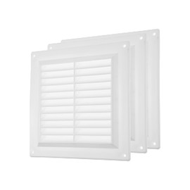 Vent Systems 4" x 4'' Inch White Pack of 3 Air Vent Cover Plastic Air Return Grill HVAC Vent Cover for Home Improvement Vent Duct Cover 100x100mm
