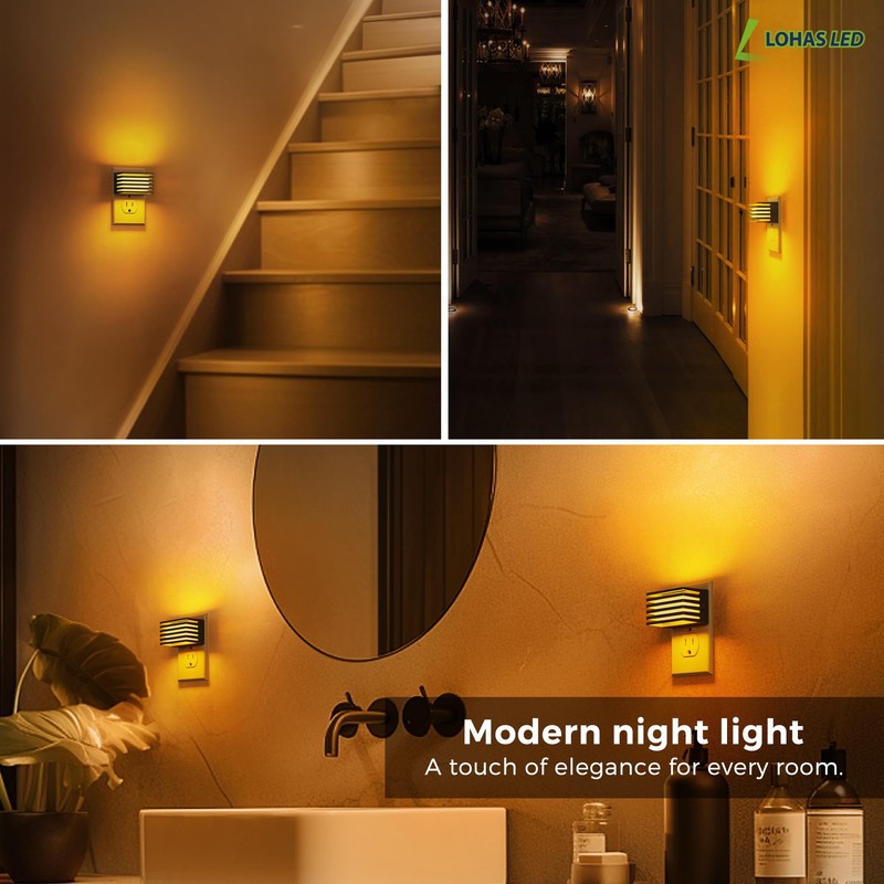 L LOHAS LED Night Lights Plug into Wall, 2 Pack