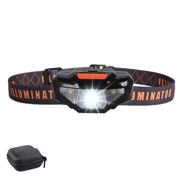 COSOOS LED Headlamp Flashlight with Carrying Case, 1.6oz Mini Head Lamp Waterproof Running Headlamp, Bright Headlight for Adults, Kids, Camping, Reading, Christmas Gift (NO AA Battery)