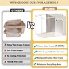 combocube 3-Side Zippered Openings Clothes Storage Bins with Thick Metal