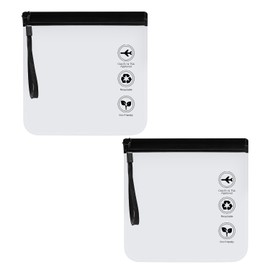 Rumyve 2Pcs Travel Toiletry Bags,Clear Waterproof Airport Liquid Bag with Sling,Leakproof Cosmetic Makeup Bag for Men Women Travel Holiday